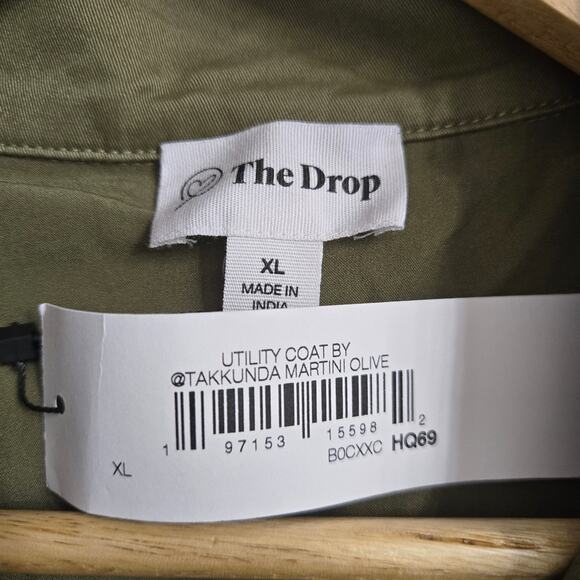 NWT The Drop Womens Military Elevated Staple Convertible Utility Trench Coat XL - Picture 8 of 12